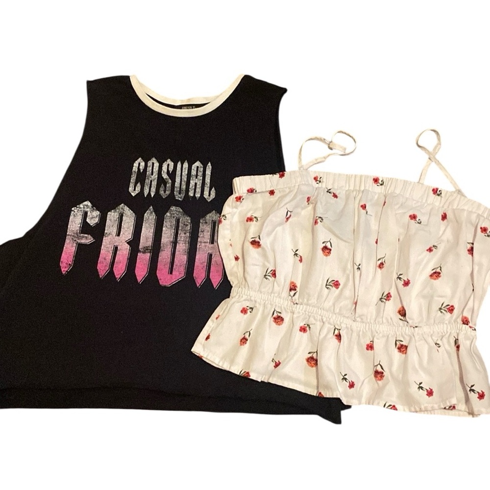 Forever 21 Cropped Tank Top Bundle Medium Sweet and Sassy